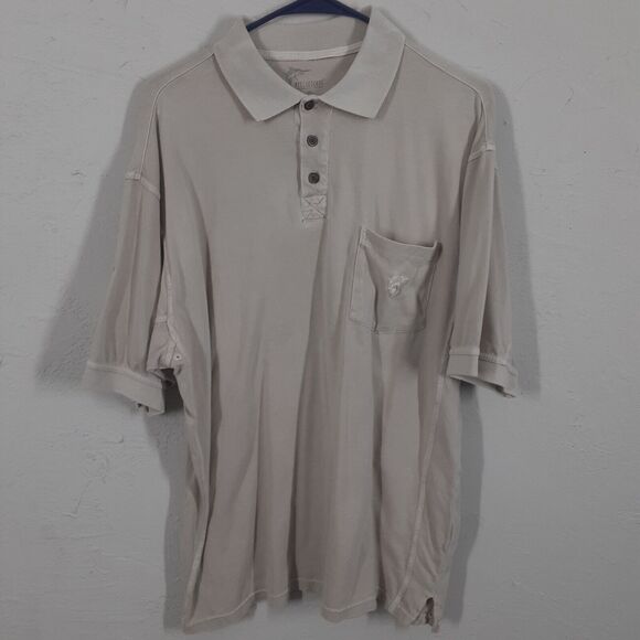 Reel Legends Adult Mens M Beige Short Sleeve Vented Fishing Polo Shirt - Picture 1 of 10